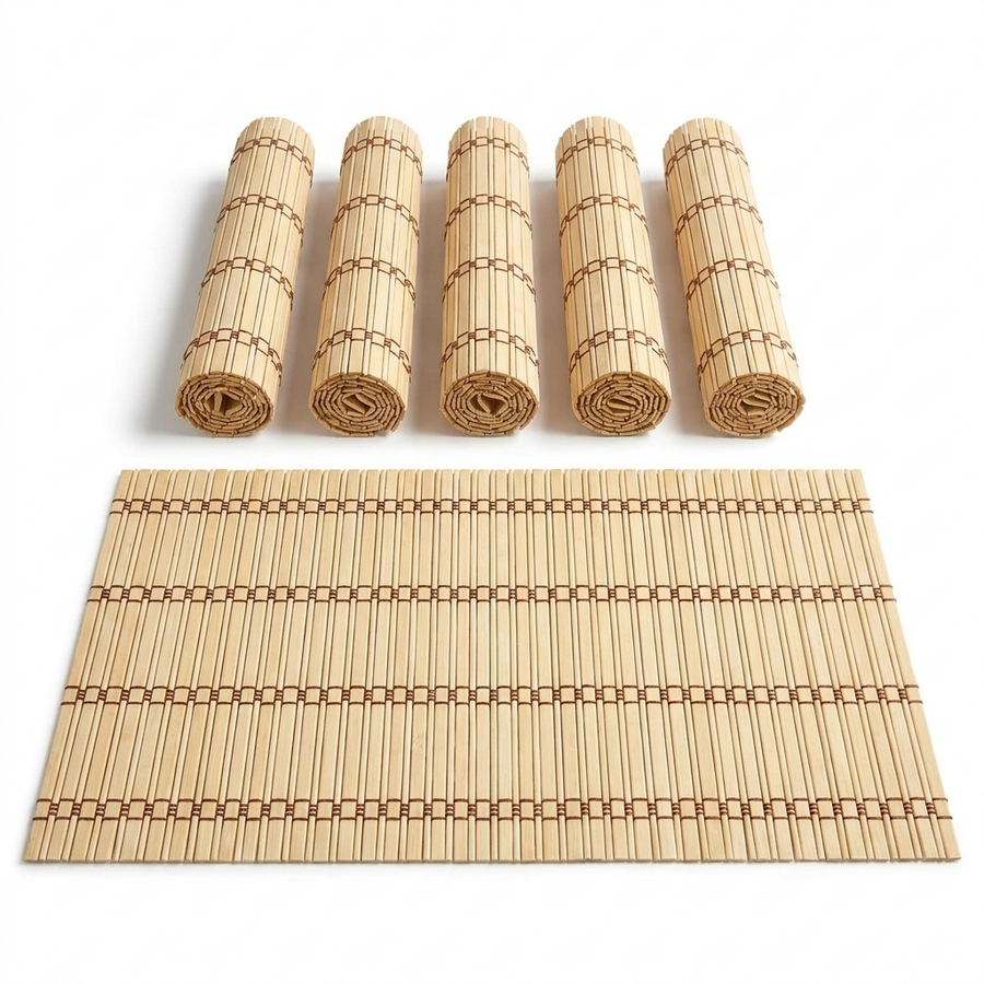 Natural Weave Bamboo Placemat in Beige