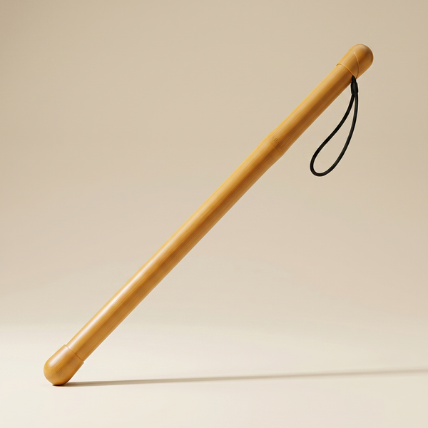 Bamboo Safety Stick, Heavy Duty — matte gold, full length with wrist strap