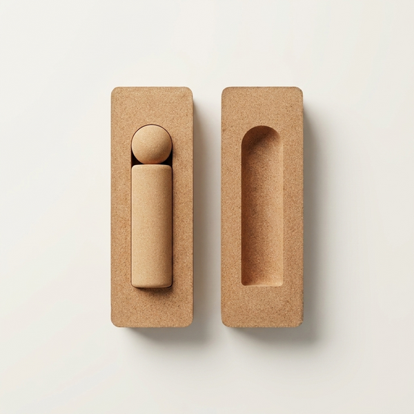Cork Roller Set (3-in-1) — open, showing nested small roller and ball